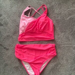Pink bathing suit never worn (plus)